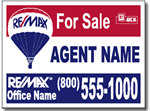 Style RE20 Re/Max Real Estate Sign Design